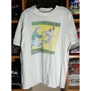 Vintage 1991 MLB Hank Aaron Braves Baseball Art Tee
